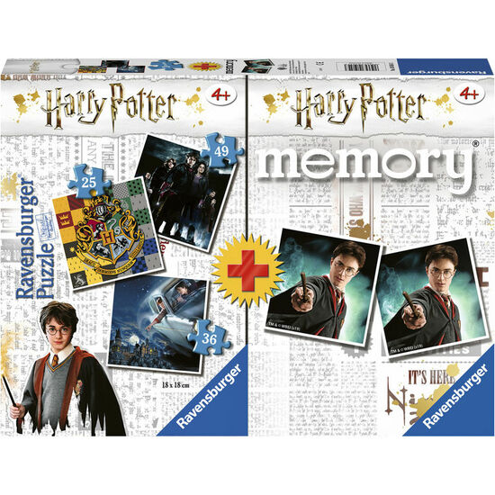 MULTIPACK MEMORY + 3 PUZZLES HARRY POTTER