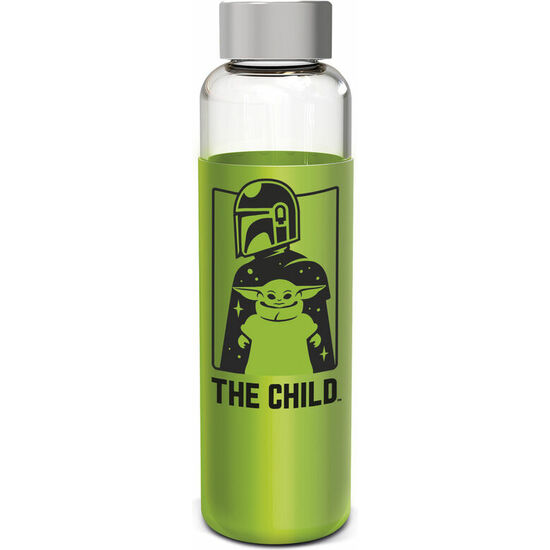 Botella Cristal Yoda The Child The Mandalorian Star Wars Funda Silicona 585ml