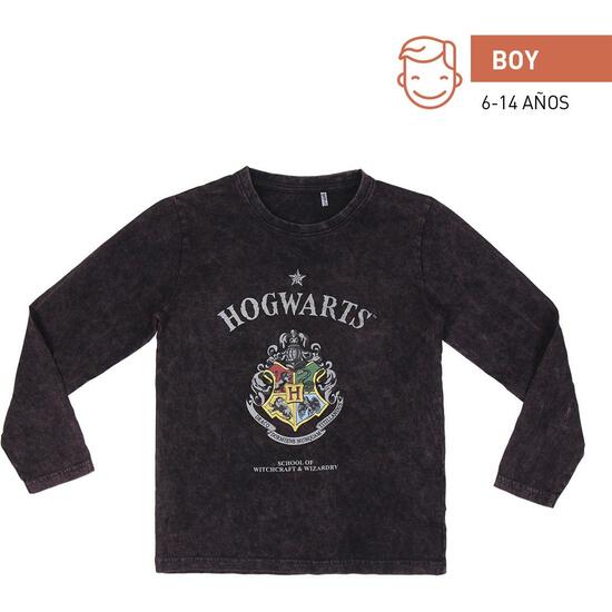 Camiseta Larga Single Jersey Harry Potter Dark Gray