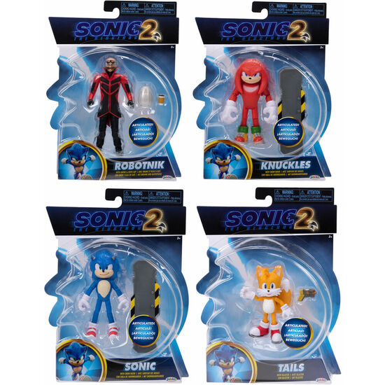 Pack 6 Figuras Sonic 2 Sonic The Hedgehog 10cm Surtido