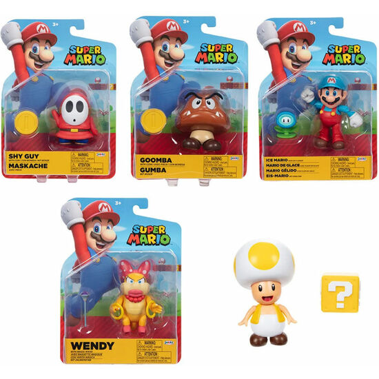 Pack 6 Figuras Super Mario Wave 30 Super Mario Bros 10cm Surtido