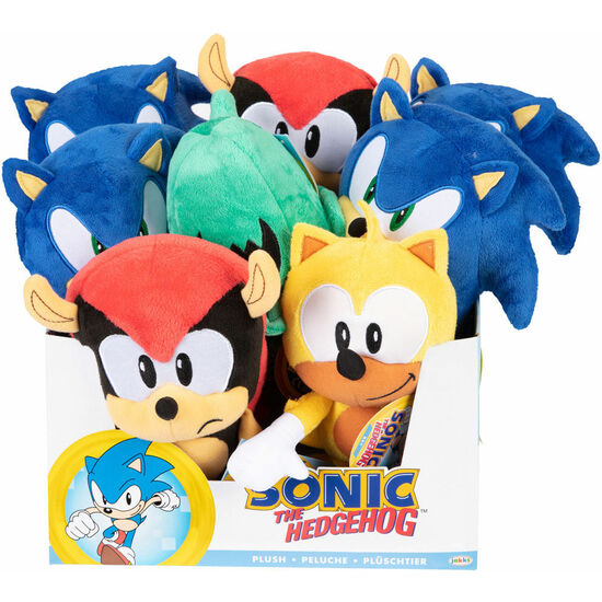 EXPOSITOR 8 PELUCHES WAVE 7 SONIC THE HEDGEHOG 22CM SURTIDO