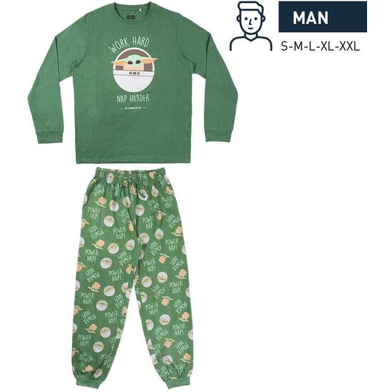 Pijama Largo Single Jersey The Mandalorian Dark Green