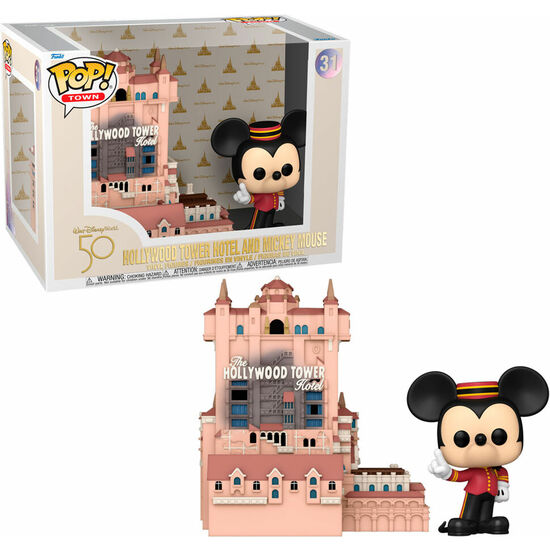 FIGURA POP WALT DISNEY WORLD 50TH ANNIVERSARY HOLLYWOOD TOWER HOTEL AND MICKEY MOUSE