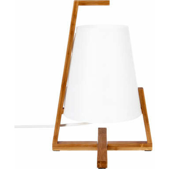 Lámpara De Bambú Y Pantalla De Plástico H31