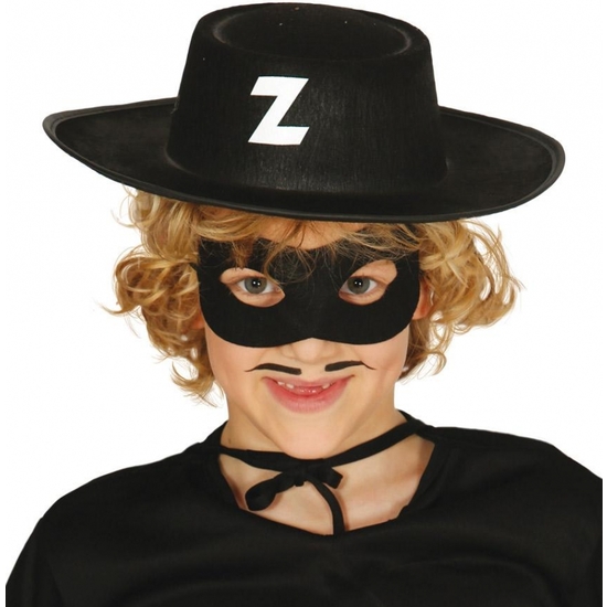 Sombrero Zorro Infantil Fieltro Negro