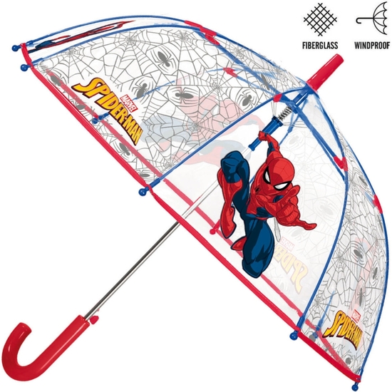 Spiderman Paraguas Automático Campana Transparente 74 Cm