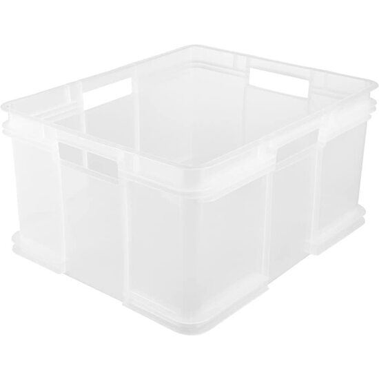 Caja De Almacenaje Eurobox Xxl, Plástico Robusto (pp), 52 X 43 X 28 Cm, 54 L, Transparente Neutro
