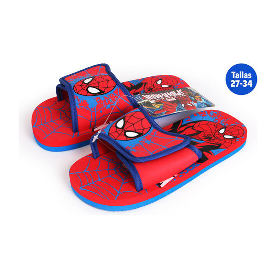 Zapatillas Verano Niños Con Velcro Spiderman Talla 27