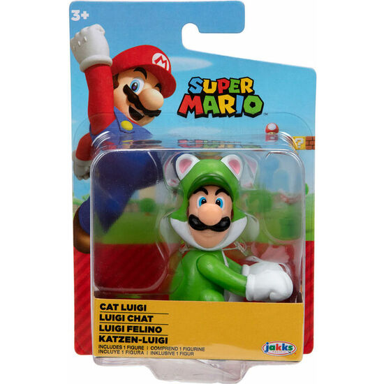 Figura Luigi Felino Super Mario Nintendo 6,5cm