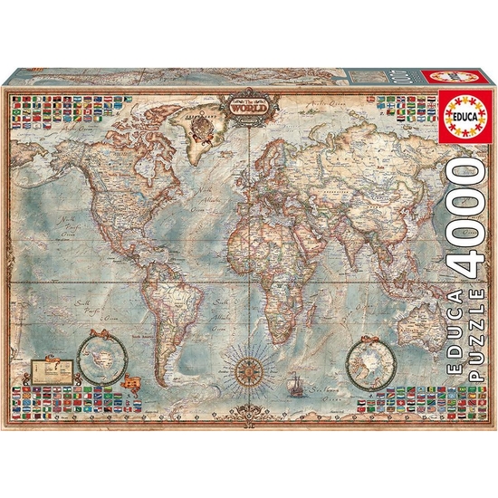 Puzzle Educa 4000 Pzas Mapa Mundo