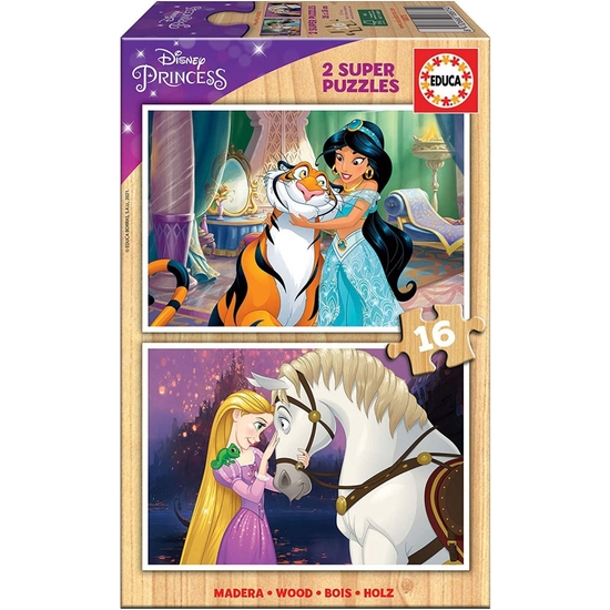 Princesas Disney Puzzle Madera 2x16