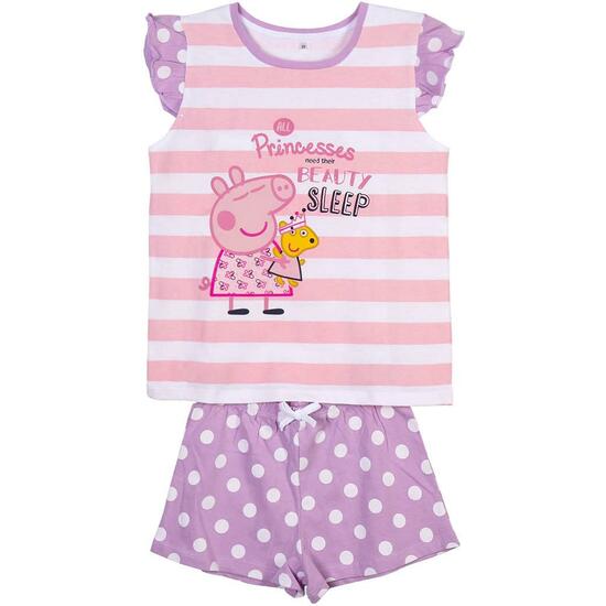 Pijama Corto Single Jersey Tirantes Peppa Pig Pink