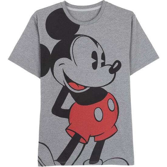 Camiseta Corta Single Jersey Punto Mickey Dark Gray