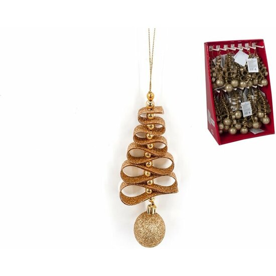 Colgante árbol De Navidad Purpurina Oro