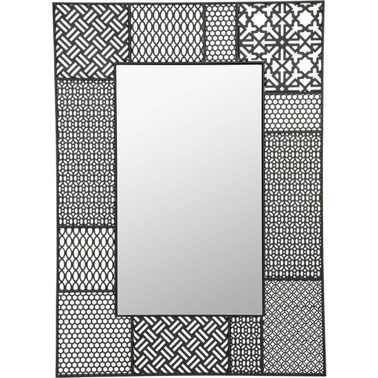 Espejo Teeco Metal Perforado Color Negro - 66 X 1,5 X 91,5 Cm