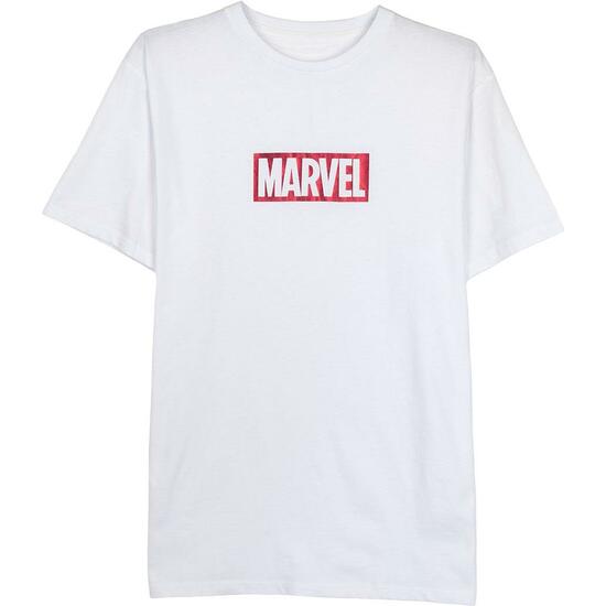 Camiseta Corta Single Jersey Punto Marvel White