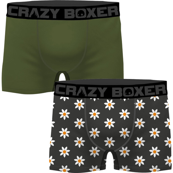 L Set De 2 Boxers Crazy Boxer Para Hombre En Algodón Sunflower&green