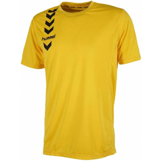 Camiseta De Manga Corta Hummel Amarillo 100% Poliéster Unisex Talla L