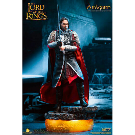 Figura Real Master Aragorn Deluxe Version El Señor De Los Anillos 23cm