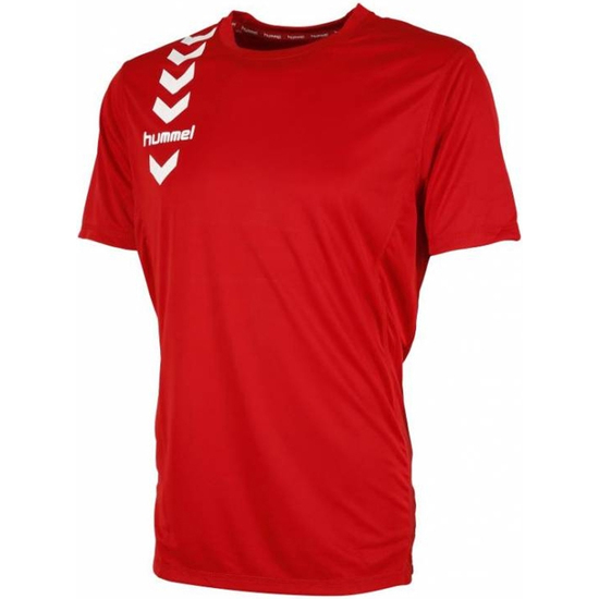 Camiseta De Manga Corta Hummel Rojo 100% Poliéster Unisex Talla 3xl