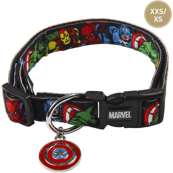 Collar Para Perros Xxs/xs Marvel Black