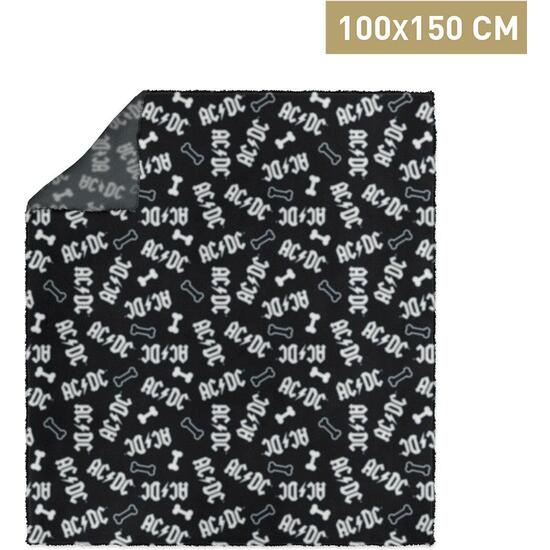 Manta Para Perro 100 X 150 Cm Acdc Black
