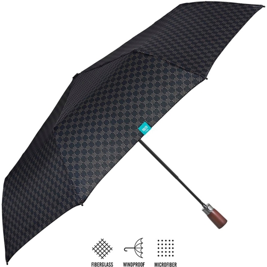 Paraguas Plegable Automáticoestampado Antiviento 96 Cm 2 Colores