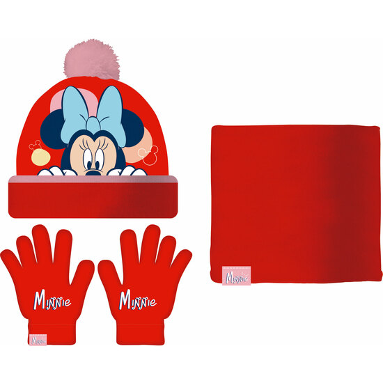 Set Gorro/buff/guantes Bebé 44/46 Minnie Mouse Lucky