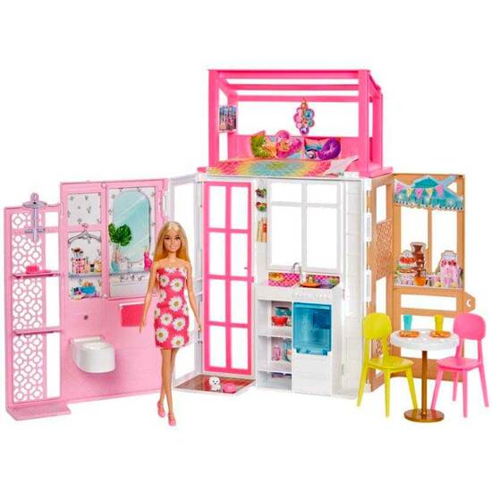 Casa De Barbie Amueblada C/muñeca
