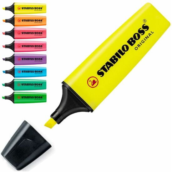 Marcador Fluorescente Stabilo Boss Original Tamaño - Amarillo 24, Color - 1 Unidad