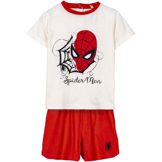 Pijama Corto Single Jersey Spiderman Red