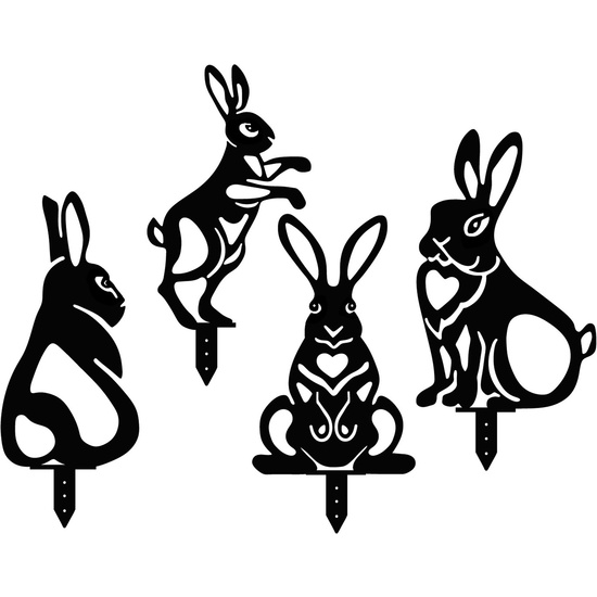 Set De Accesorios Decorativos De Metal Conejos