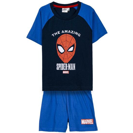 Pijama Corto Single Jersey Spiderman Blue