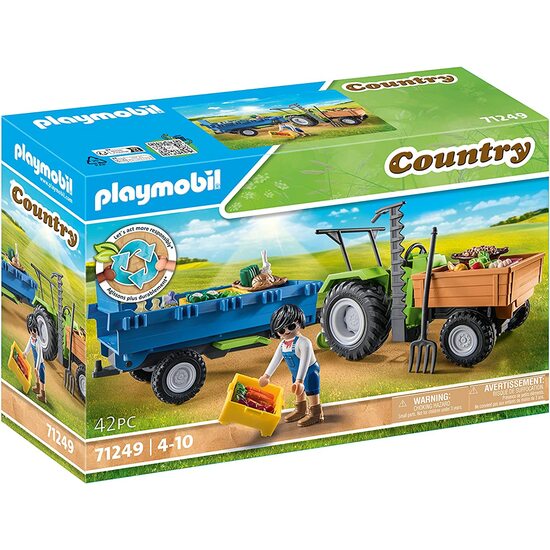 Tractor Con Remolque Playmobil