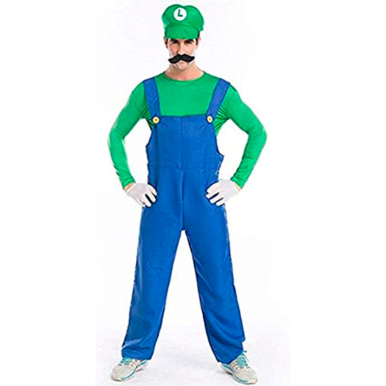 Disfraz Masculino Luigi Mario Bros Verde