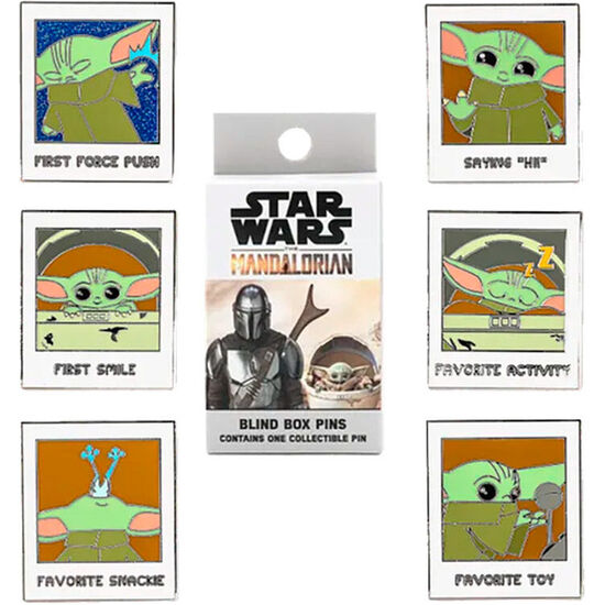 Expositor 12 Blind Box Enamel Pin Yoda The Child The Mandalorian Star Wars Loungefly Surtido