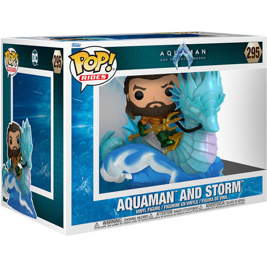 Figura Pop Ride Deluxe Dc Comics Aquaman Y El Reino Perdido Aquaman On Storm