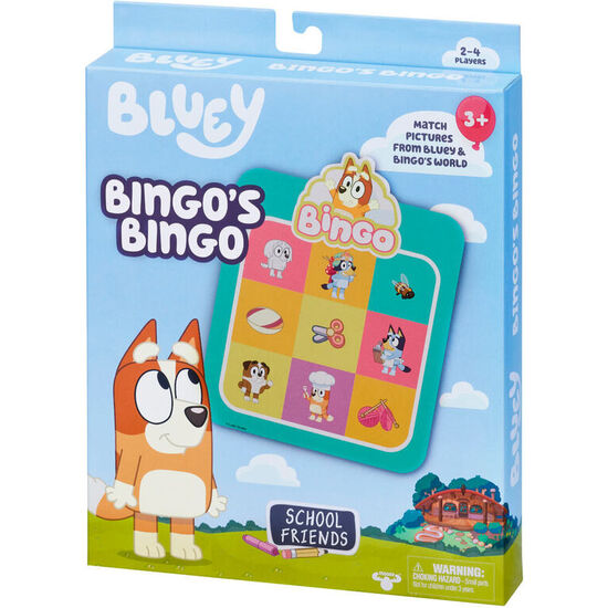 Juego Cartas Bingo Amigos De La Escuela Bingo Bluey