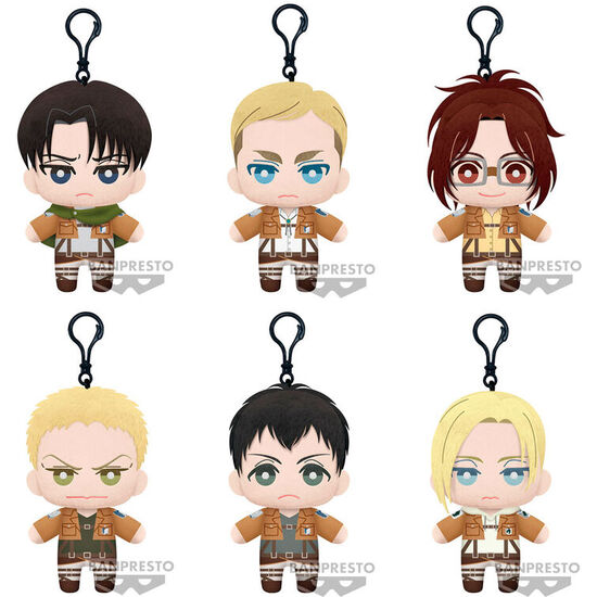 Pack 8 Peluches Tomonui Attack On Titan Series 2 Surtido 15cm