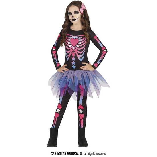 Disfraz Esqueleto Rosa 10-12 Años