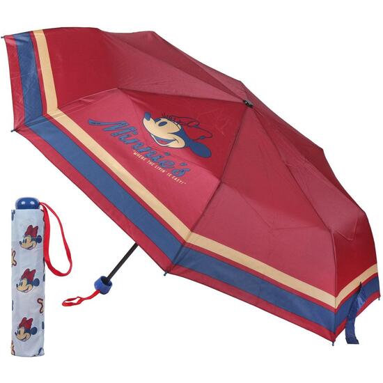 Paraguas Manual Plegable Escolar Minnie Red