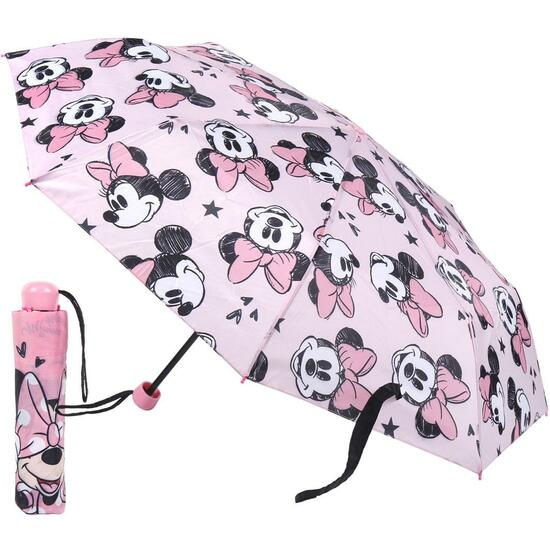 Paraguas Manual Plegable Escolar Minnie Pink
