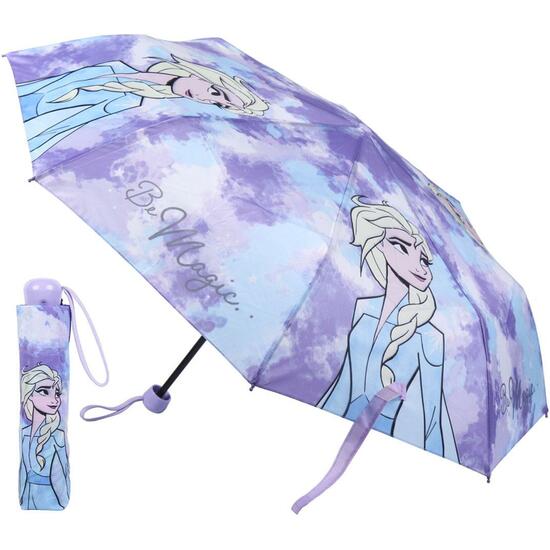Paraguas Manual Plegable Escolar Frozen Ii Purple
