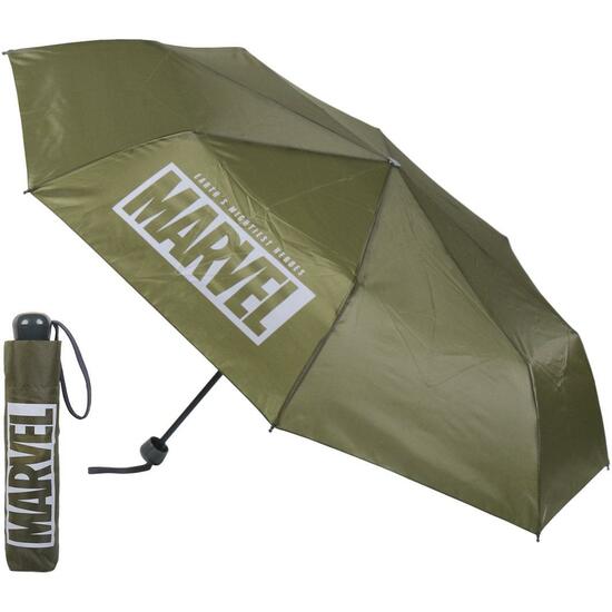 Paraguas Manual Plegable Escolar Marvel Green