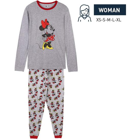 Pijama Largo Single Jersey Minnie Gray