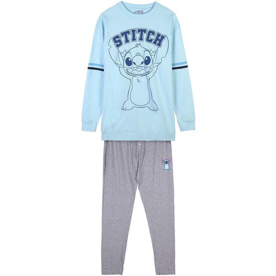Pijama Largo Single Jersey Stitch Light Blue