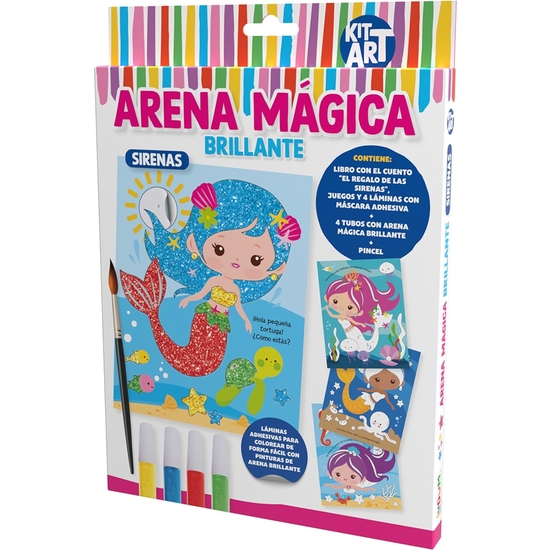Kit Creativo Arena Mágica Sirenas. Cuento, Juegos Y Láminas