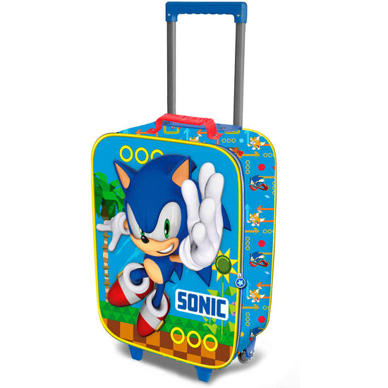 Maleta Trolley 3d Faster Sonic The Hedgehog