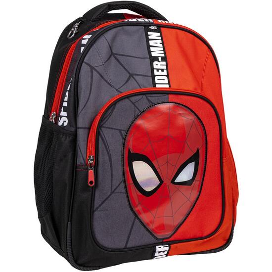 Mochila Escolar Mediana 42 Cm Spiderman Black